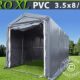 Lagerhall-Båthall PRO XL 3,5 x 8 x 3,3 x 3,94 m PVC Grå